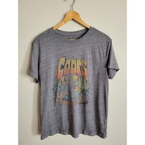 Coors Brand Banquet Beer T-Shirt Men's Medium Grey Tee Mountains‎